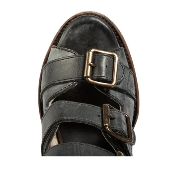 FREEBIRD Stylish Black Leather Women's Sandals - Picture 6 of 7